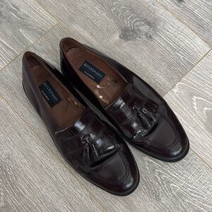 Bostonian Classics First Flex Men's Slip On Leather Loafers W/Tassel EUC